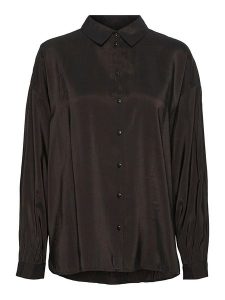 Vero Moda Koszula "Bell" w kolorze czarnym rozmiar: XS. Czarne koszule Vero Moda, xs, bez wzorów, bez kołnierzyka, bez ramiączek. Za 43,88 zł.