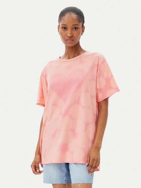 One Teaspoon T-Shirt Love Sweat 26918 Różowy Relaxed Fit. Czerwone t-shirty One Teaspoon, xxs, bez wzorów, z bawełny, bez kołnierzyka, bez ramiączek. Za 239,99 zł.