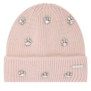 Czapka Guess. Czerwone czapki Guess, z aplikacjami. Za 149,99 zł.