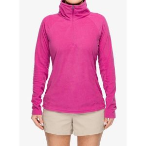 Bluza z zamkiem damska Columbia Glacial IV 1/2 Zip. Czerwone bluzy Columbia, bez wzorów, bez kaptura. Za 162,69 zł.