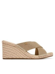 MICHAEL Michael Kors Espadryle Kenzie 40S6KZMS6D Złoty. Żółte espadryle MICHAEL Michael Kors, bez wzorów, z materiału, bez obcasa. Za 589,99 zł.