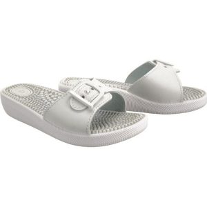 SANITAL FLEX KF-01 biały, klapki, fakirki damskie. Białe klapki Sanital-Flex, bez wzorów, bez obcasa. Za 84,99 zł.