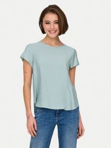 ONLY T-Shirt Aya 15339742 Zielony Regular Fit. Zielone t-shirty ONLY, l, bez wzorów, z wiskozy, bez kołnierzyka, bez ramiączek. Za 79,99 zł.