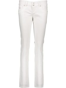 LTB Dżinsy "Molly"- Super Slim fit - w kolorze białym rozmiar: W25/L32. Białe jeansy LTB, z aplikacjami. Za 109,78 zł.