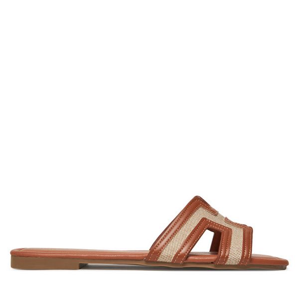 Klapki DeeZee. Brązowe klapki DeeZee, bez wzorów, bez obcasa. Za 89,99 zł.