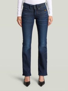 G-Star Dżinsy - Bootcut - w kolorze granatowym rozmiar: W32/L32. Niebieskie jeansy G-Star, z aplikacjami, z podwyższonym stanem. Za 309,95 zł.