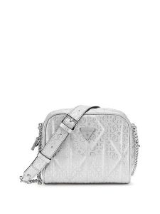 Guess Torebka Aldina HWGY96 63140 Srebrny. Szare listonoszki Guess, z aplikacjami, ze skóry, bez dodatków. Za 309,99 zł.