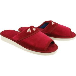 METEOR 054 HALINA bordowy, kapcie damskie. Czerwone kapcie Meteor, bez wzorów, z tkaniny. Za 47,99 zł.