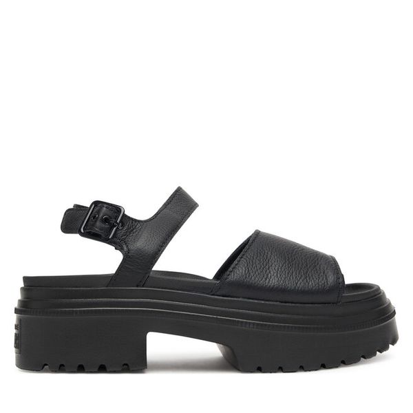 Sandały Converse. Czarne sandały Converse, bez wzorów, bez obcasa, na płaskiej podeszwie, bez zapięcia. Za 349,99 zł.