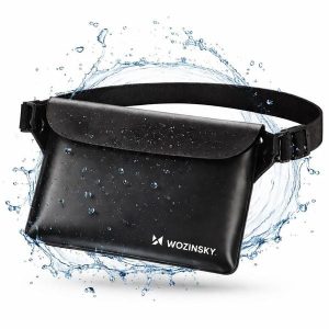 Wodoodporna Saszetka Na Telefon Nerka Etui Pas Biodrowy Czarna. Czarne nerki i saszetki WOZINSKY, bez wzorów. Za 24,99 zł.