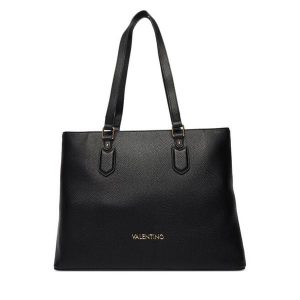 Torebka Valentino. Czarne shopper bag Valentino, bez wzorów, bez dodatków. Za 619,99 zł.