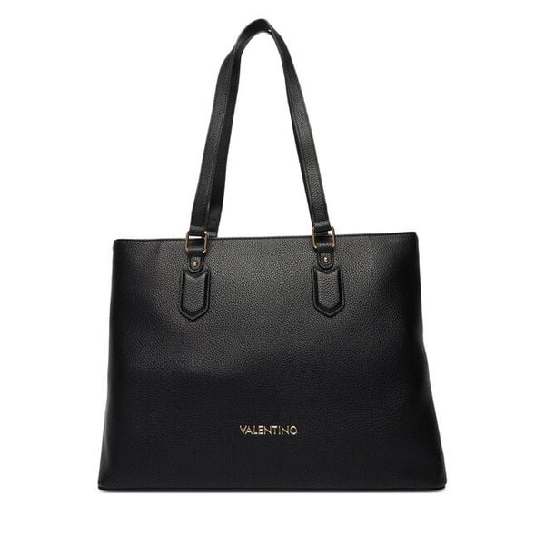 Torebka Valentino. Czarne shopper bag Valentino, bez wzorów, bez dodatków. Za 589,99 zł.