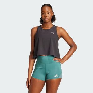 Top do biegania Adi365 Running CLIMACOOL+. Czarne topy ADIDAS, l, bez wzorów, sportowe, bez kołnierzyka, bez ramiączek. Za 196,65 zł.