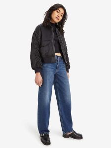 Levi's Dżinsy - Baggy fit - w kolorze niebieskim rozmiar: W25/28. Niebieskie jeansy Levi's®, z aplikacjami, z podwyższonym stanem. Za 153,71 zł.