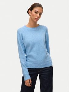 Vero Moda Sweter Doffy 10201022 Błękitny Regular Fit. Niebieskie swetry klasyczne Vero Moda, xl, z syntetyku, bez kołnierzyka. Za 109,99 zł.