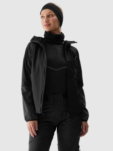 4F Kurtka skiturowa Primaloft Active damska - czarna XXL. Czarne kurtki 4f, m, z aplikacjami, z dzianiny, bez kaptura. Za 499,99 zł.