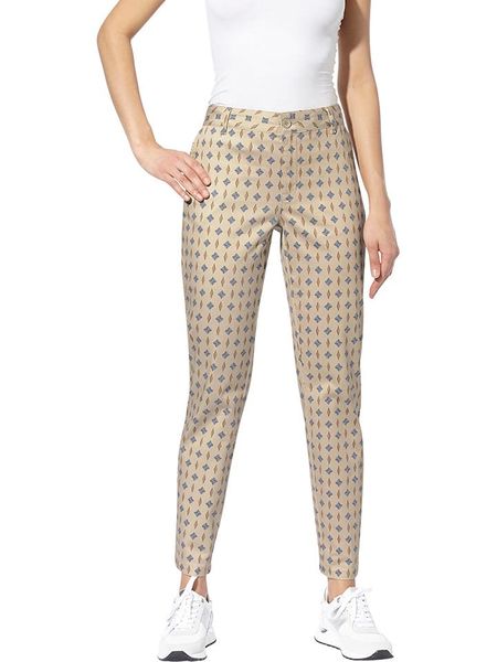 Heine Spodnie chino w kolorze beżowym rozmiar: 40. Brązowe chinosy Heine, bez wzorów. Za 112,45 zł.