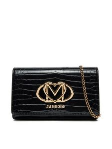 LOVE MOSCHINO Torebka JC4047PP1MLE100A Czarny. Czarne torebki klasyczne LOVE MOSCHINO, bez wzorów, ze skóry, bez dodatków. Za 389,99 zł.