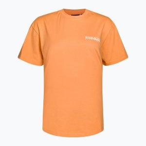 Koszulka damska Napapijri S-Faber. Brązowe bluzki Napapijri, m, bez wzorów, sportowe, bez kołnierzyka, bez ramiączek. Za 119,99 zł.
