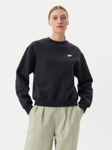 New Balance Bluza WT51949 Czarny Oversize. Czarne bluzy New Balance, l, bez wzorów, z bawełny, bez kaptura. Za 149,99 zł.