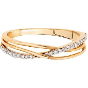 Pierścionek Złoty - złoto żółte 333, Diament 0,07ct. Pierścionki marki W.KRUK. Za 899,00 zł.