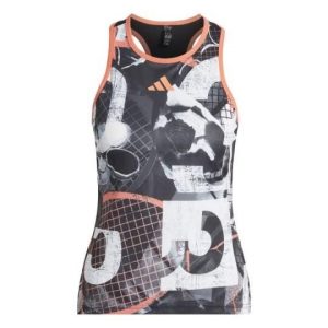 Damski tank top adidas Club Graph. Białe koszulki sportowe ADIDAS, bez wzorów, bez ramiączek. Za 190,50 zł.