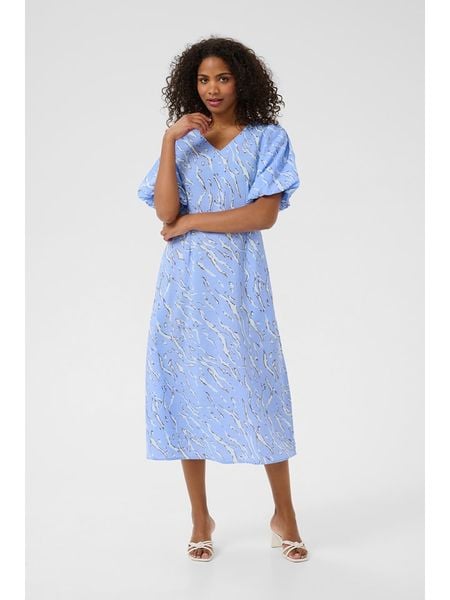Kaffe Sukienka w kolorze błękitnym rozmiar: 40. Niebieskie sukienki Kaffe, na imprezę, s, bez wzorów, z wiskozy, klasyczne, bez kołnierzyka, bez ramiączek, maxi. Za 118,01 zł.