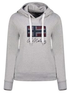 Geographical Norway Bluza "Goisette" w kolorze szarym rozmiar: XXL. Szare bluzy Geographical Norway, xxl, bez wzorów, z kapturem. Za 107,97 zł.