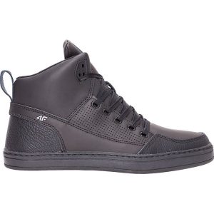 Buty trekkingowe damskie OBDH200Z - czarny. Czarne buty trekkingowe marki 4f, z gumy. W wyprzedaży za 99,99 zł.