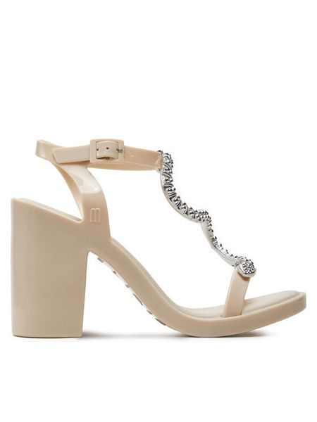 Melissa Sandały Melissa Snake Block + Bo.Bo Ad 35775 Beżowy. Brązowe sandały Melissa, bez wzorów, z tworzywa sztucznego, bez obcasa, na słupku, bez zapięcia. Za 429,99 zł.