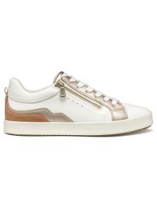 Geox Sneakersy "Blomiee" w kolorze złoto-białym rozmiar: 39. Białe trampki Geox, bez wzorów, bez zapięcia. Za 329,42 zł.