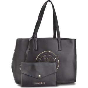 Torebka VERSACE JEANS - E1VSBBR5 70718 899. Czarne shopper bag marki Versace Jeans, z jeansu. Za 729,00 zł.