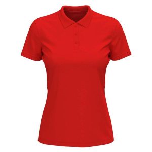 Damska Koszulka Polo Lux. Czerwone bluzki STEDMAN, bez wzorów, bez kołnierzyka, bez ramiączek. Za 78,99 zł.