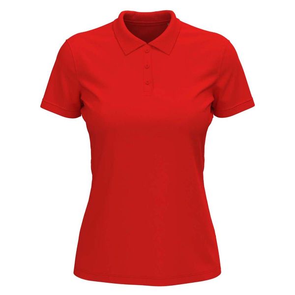 Damska Koszulka Polo Lux. Czerwone bluzki STEDMAN, bez wzorów, bez kołnierzyka, bez ramiączek. Za 79,99 zł.