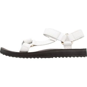 Teva ORIGINAL UNIVERSAL MOTO Sandały trekkingowe bright white. Białe buty trekkingowe marki Teva, z materiału. Za 419,00 zł.