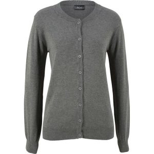 Kardigan bejsbolówka bonprix jasnoszary melanż. Kardigany marki bonprix. Za 32,99 zł.