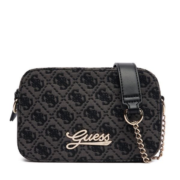 Torebka Guess. Czarne listonoszki Guess, z aplikacjami, bez dodatków. Za 199,99 zł.