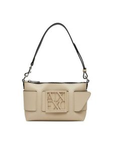 Armani Exchange Torebka 942907 0A874 U1092 Beżowy. Brązowe torebki klasyczne Armani Exchange, bez wzorów, ze skóry, bez dodatków. Za 299,99 zł.