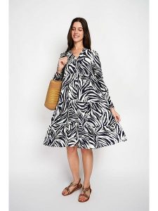 William de Faye Sukienka w kolorze granatowo-białym rozmiar: 34. Białe sukienki William de Faye, bez wzorów, klasyczne, bez kołnierzyka, bez ramiączek, midi. Za 143,99 zł.