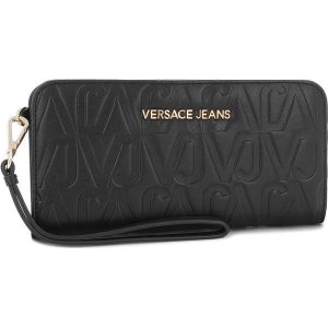 Duży Portfel Damski VERSACE JEANS - E3VSBPH1 70780 899. Czarne portfele marki Versace Jeans, z jeansu. Za 369,00 zł.
