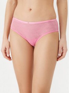 Guess Figi klasyczne O5RE12 KCLB0 Różowy. Czerwone figi Guess, z aplikacjami, z syntetyku. Za 89,99 zł.