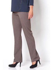 Rosner Spodnie w kolorze jasnobrązowym rozmiar: 54. Brązowe spodnie z wysokim stanem Rosner, bez wzorów, z materiału, z podwyższonym stanem. Za 143,99 zł.