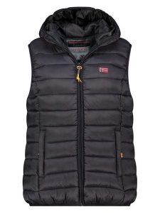 Geographical Norway Kamizelka pikowana "Vatikolor" w kolorze czarnym rozmiar: L. Czarne kamizelki Geographical Norway, l, bez wzorów, bez kołnierzyka, bez ramiączek, bez kaptura. Za 110,95 zł.