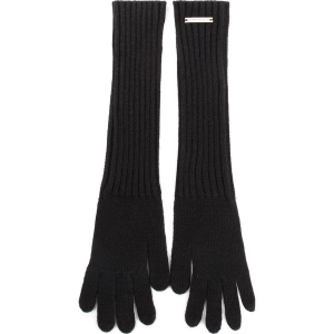 Rękawiczki Damskie TRUSSARDI JEANS - Gloves Rib Knitted 59Z00076 K299. Czarne rękawiczki marki Trussardi Jeans, z jeansu. Za 149,00 zł.
