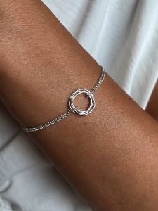 Eclat d'Argent Srebrna bransoletka z elementem ozdobnym rozmiar: onesize. Szare bransoletki Eclat d'Argent, srebrne. Za 82,99 zł.