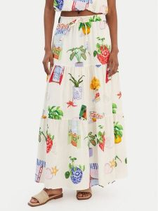 Seafolly Spódnica maxi La Boca 55650-SK Écru Regular Fit. Białe spódnice Seafolly, s, bez wzorów, z bawełny, maxi. Za 493,99 zł.