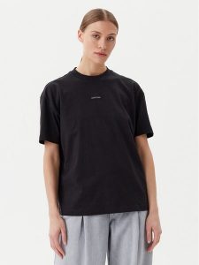 Calvin Klein Jeans T-Shirt Placed Institutional J20J225539 Czarny Relaxed Fit. Czarne t-shirty Calvin Klein Jeans, l, bez wzorów, z bawełny, bez kołnierzyka, bez ramiączek. Za 129,99 zł.