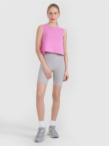 4F Legginsy krótkie dzianinowe damskie - szare XL. Szare legginsy 4f, bez wzorów, z dzianiny, z podwyższonym stanem, krótkie. W wyprzedaży za 59,99 zł.