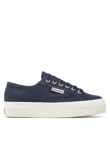 Superga Tenisówki 2740 Platform S21384W Granatowy. Niebieskie trampki Superga, bez wzorów, z materiału, bez zapięcia. Za 219,99 zł.