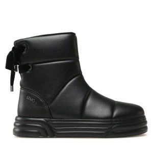 Trzewiki Liu Jo. Czarne botki Liu Jo, bez wzorów, bez obcasa, na płaskiej podeszwie, bez zapięcia. Za 589,99 zł.